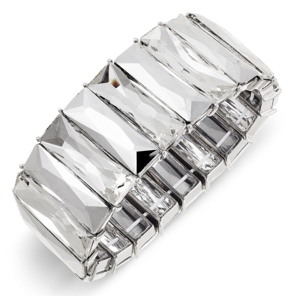 INC INTERNATIONAL CONCEPTS Crystal Baguette Stretch Bracelet